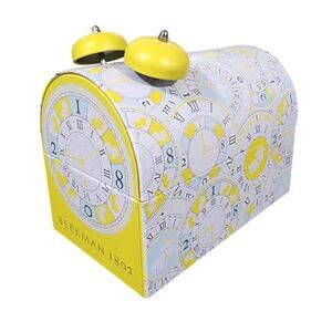 Beekman 1802 Goat Milk Collector Clock Alarm Bells Makeup Trinket Storage Tin